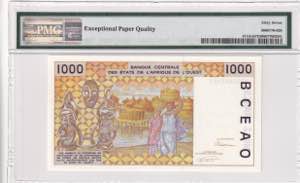 West African States, 1.000 Francs, 1993, ... 
