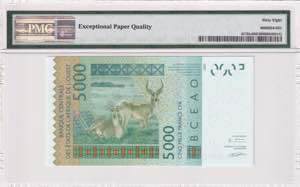 West African States, 5.000 Francs, 2005, ... 