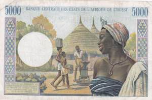 West African States, 5.000 Francs, 1961, ... 