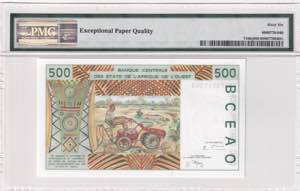 West African States, 500 Francs, 1999, UNC, ... 