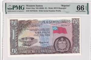 Western Samoa, 5 Pounds, ... 
