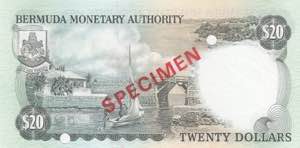 Bermuda, 20 Dollars, 1984, UNC, p31cs, ... 