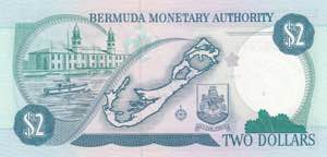 Bermuda, 2 Dollars, 1989, UNC, p34r, ... 