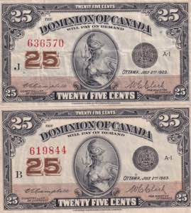 Canada, 25 Cents, 1923, ... 