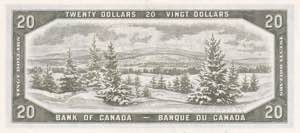 Canada, 20 Dollars, 1954, AUNC, p80a