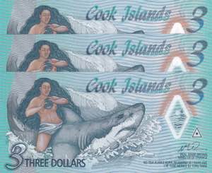 Cook Islands, 3 Dollars, 2021, UNC, pNew, ... 