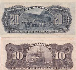 Cuba, 10-20 Centavos, 1897, UNC, p52a; p53a, ... 