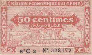 Algeria, 50 Centimes, ... 