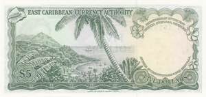 East Caribbean States, 5 Dollars, 1984, UNC, ... 