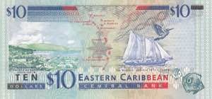 East Caribbean States, 10 Dollars, 2000, ... 