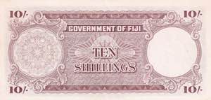 Fiji, 10 Shillings, 1964, UNC, p52d