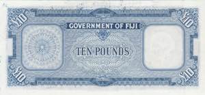 Fiji, 10 Pounds, 1954, AUNC, p55s, SPECIMEN