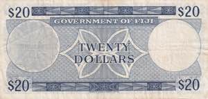 Fiji, 20 Dollars, 1969, VF, p63a