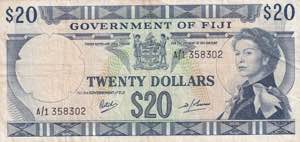 Fiji, 20 Dollars, 1969, ... 