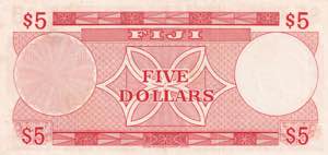 Fiji, 5 Dollars, 1974, AUNC(-), p73b