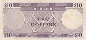 Fiji, 10 Dollars, 1974, VF(+), p74b