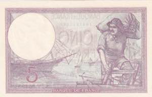 France, 5 Francs, 1933, UNC(-), p72e