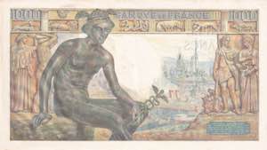 France, 1.000 Francs, 1943, XF(+), p102