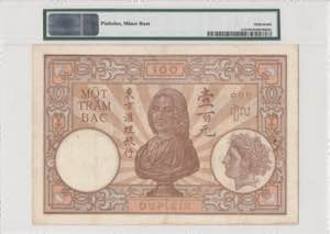 French Indo-China, 100 Piastres, 1936/1939, ... 