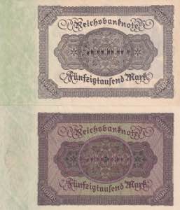 Germany, 50.000 Mark, 1922, UNC, p79; p80, ... 