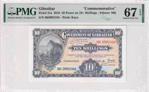 Gibraltar, 10 Shillings ... 