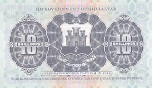 Gibraltar, 10 Shillings, 2018, UNC, pNew