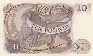 Great Britain, 10 Pounds, 1964/1966, UNC, ... 