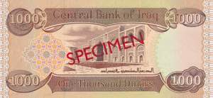 Iraq, 1.000 Dinars, 2013, UNC, p99s, SPECIMEN