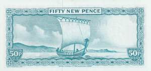 Isle of Man, 50 New Pence, 1971, UNC, p27a