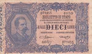 Italy, 10 Lire, 1918, ... 