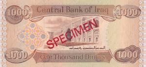 Iraq, 1.000 Dinars, 2003, UNC, p93as, ... 