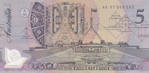 Australia, 5 Dollars, 1992, AUNC, p50