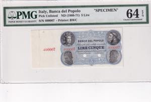 Italy, 5 Lire, ... 