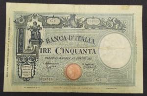 Italy, 50 Lire, 1943, ... 