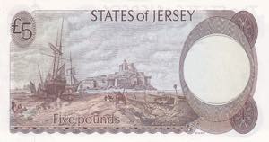 Jersey, 5 Pounds, 1976, UNC(-), p12b, ... 