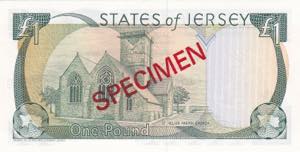 Jersey, 1 Pound, 1993, UNC, p20s, SPECIMEN