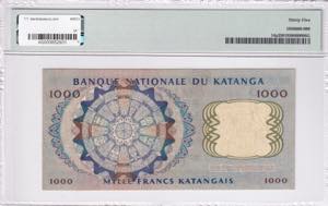Katanga, 1.000 Francs, 1962, VF, p14a