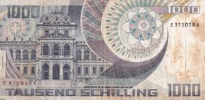 Austria, 1.000 Schilling, 1983, VF, p152a