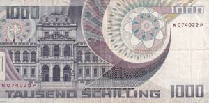 Austria, 1.000 Schilling, 1983, VF, p152b