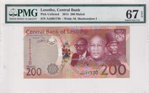 Lesotho, 200 Maloti, ... 