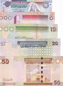 Libya, 1-5-10-20-50 Dinars, 2008/2011, UNC, ... 