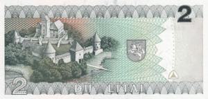 Lithuania, 2 Litai, 1993, UNC, p54a