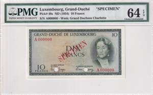 Luxembourg, 10 Francs, ... 