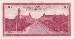 Luxembourg, 100 Francs, 1970, XF(+), p56a