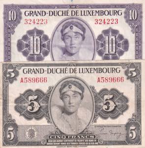 Luxembourg, 5-10 Francs, ... 
