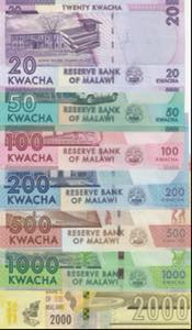 Malawi,  20-50-100-200-500-1.000-2.000 ... 