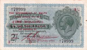 Malta, 1 Shilling, 1940, ... 
