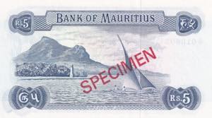 Mauritius, 5 Rupees, 1967, UNC, p30cs, ... 