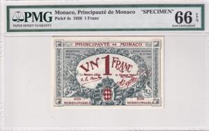 Monaco, 1 Franc, 1920, ... 