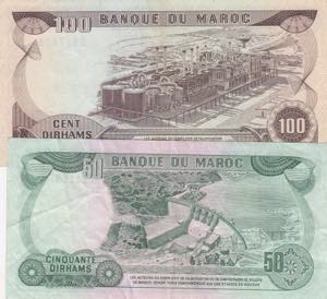 Morocco, 50-100 Dirhams, 1970/1985, p58b; ... 